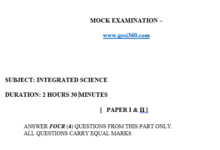 WASSCE Integrated Science Mock Paper 2 Theory 001 Download