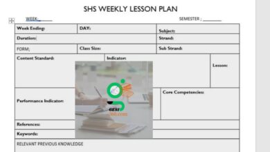 SHS New Weekly Lesson Plan Template For the New Curriculum