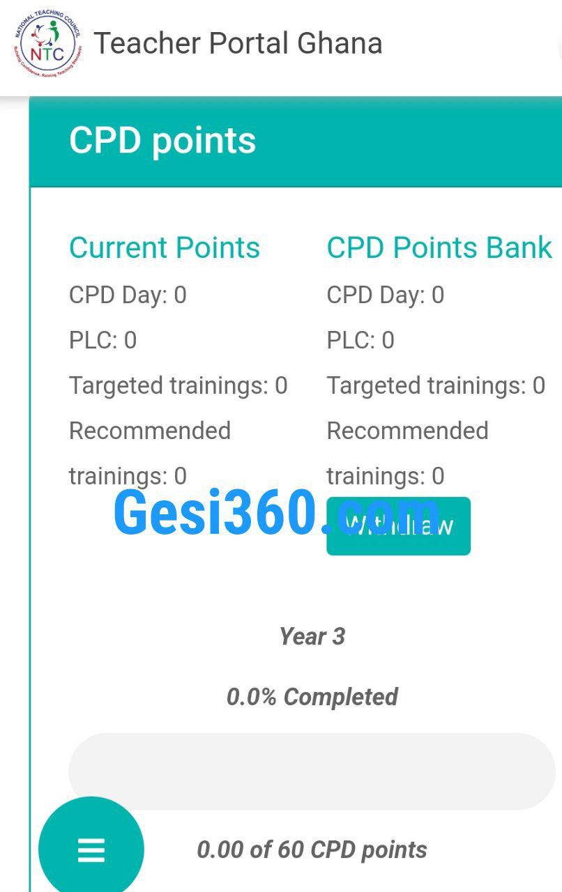 All CPD Points Accumulated on Teachers Portal Has Become 00 ; No cause for Alarm NTC