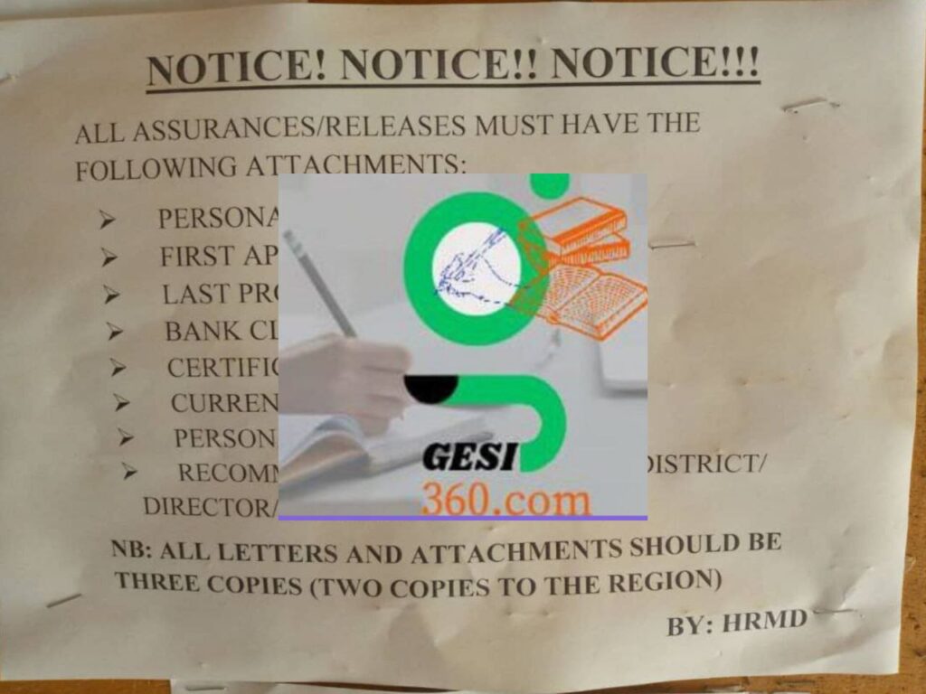 Documents to attach to your GES Release / Assurance This Year
