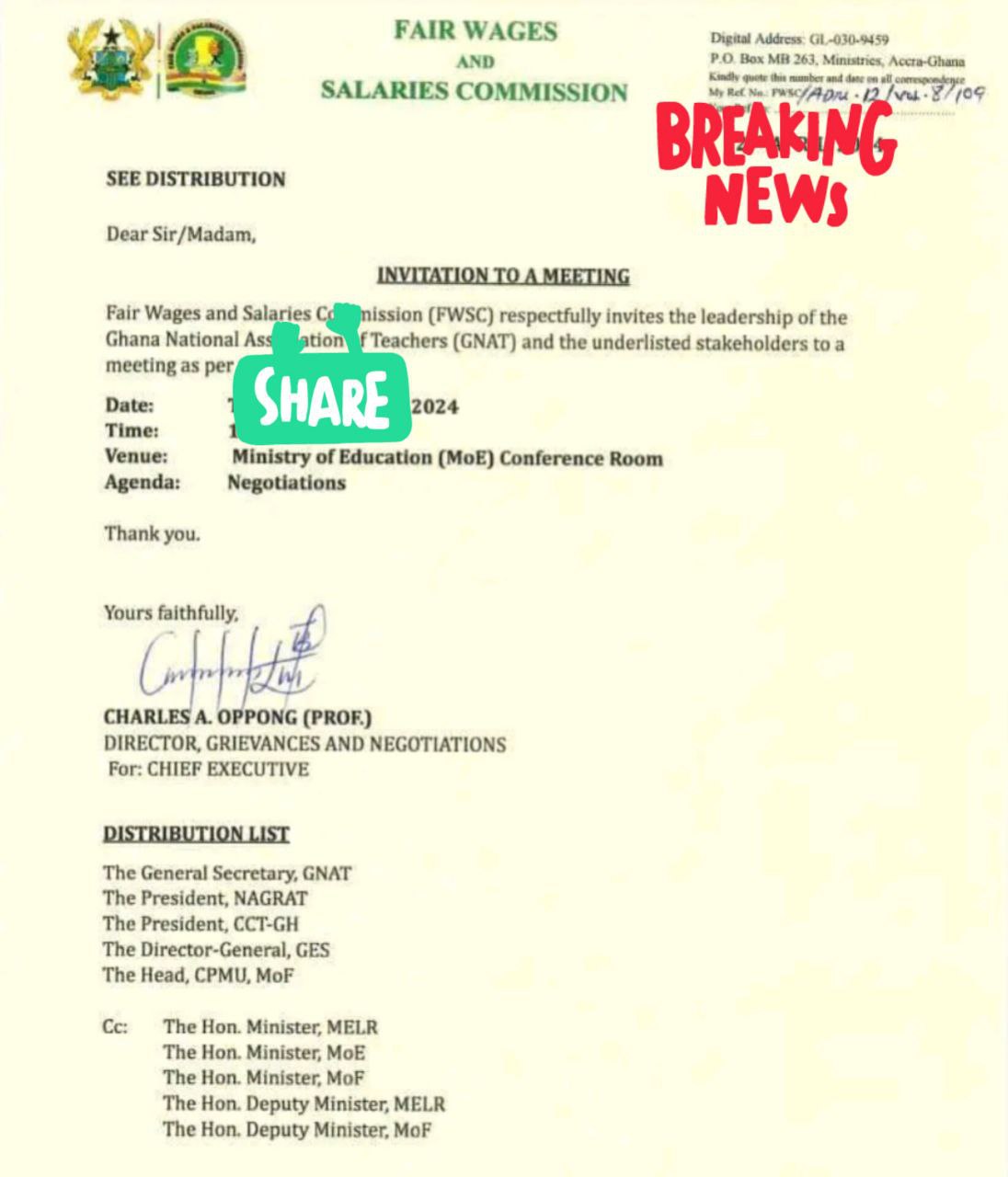 FWSC Yet to Conclude on Condition of Service for Teachers - Analysing the Effective Date of Payment