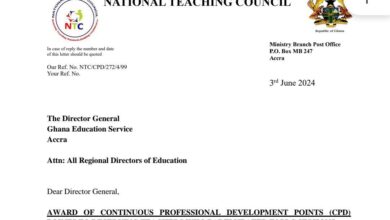 Award of CPD Points to Deserving Teachers - Submit Data NTC