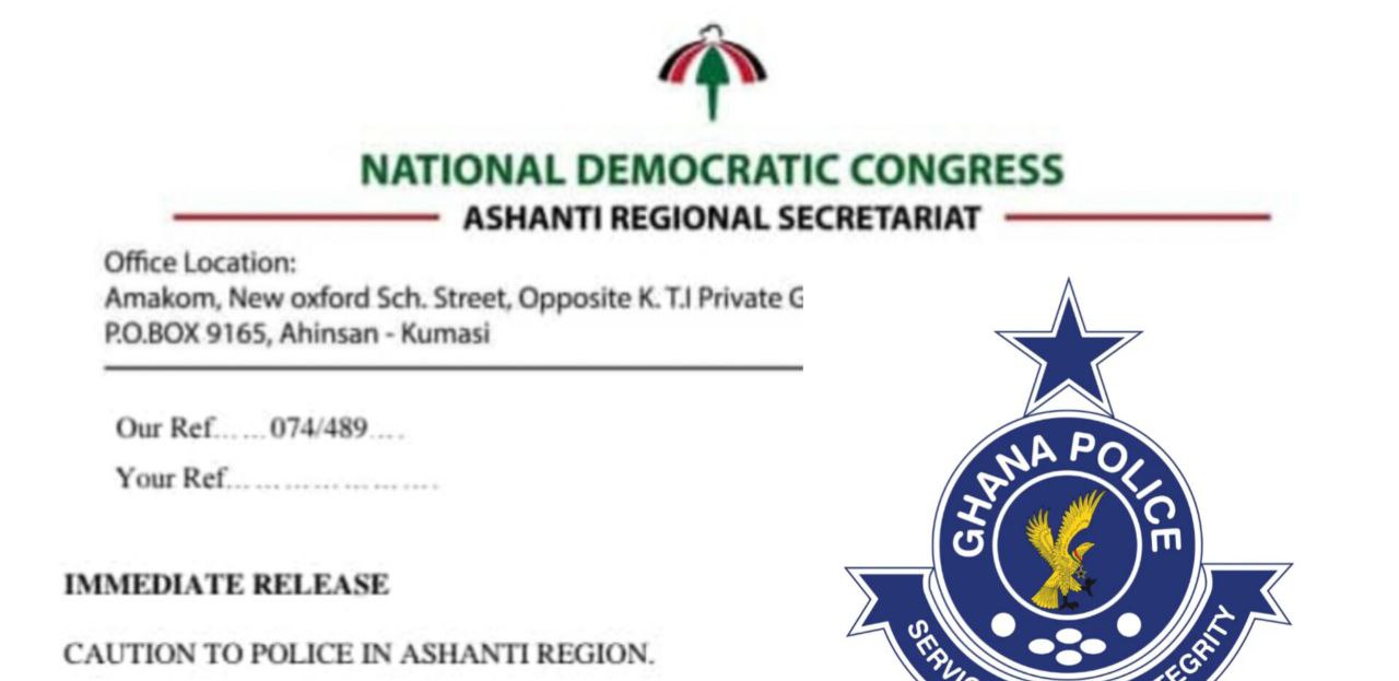 Caution to the Police in Ashanti Region  – Regional Chairman – NDC