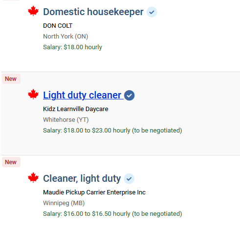 Cleaner Jobs in Canada with Visa Sponsorship and Salaries with LMIA