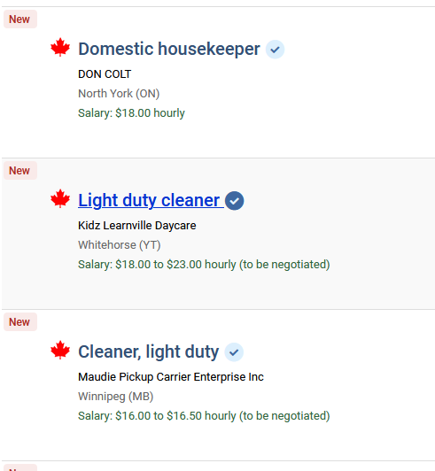 Cleaner Jobs in Canada with Visa Sponsorship and Salaries with LMIA