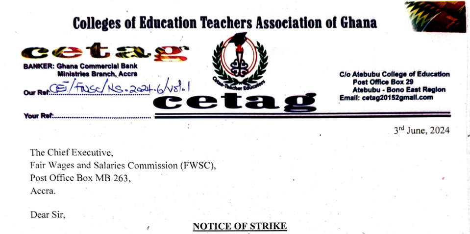 CETAG to embark on strike; Gov Fails to Implement Negotiated Conditions of Service