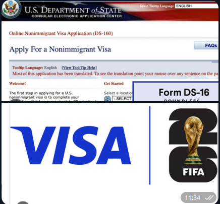 Soccer Visa and DS 160
