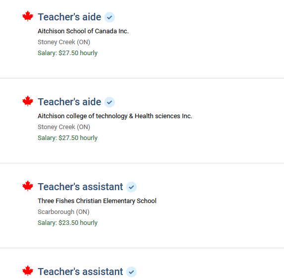 Teaching Jobs in Canada and Salaries with Sponsored Visa for International Candidates on Job Bank