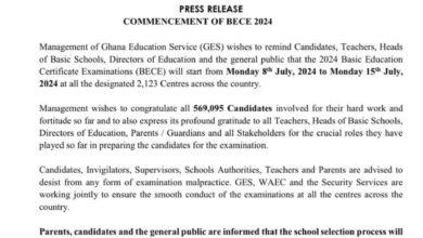 BECE 2024; GES Warns Teachers and Parents Against Exams Malpractice