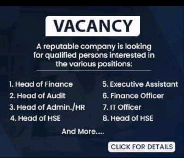 Multiple Job Vacancies Opened in Ghana Apply