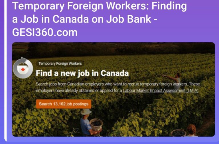 Temporary Foreign Workers: Finding a Job in Canada on Job Bank