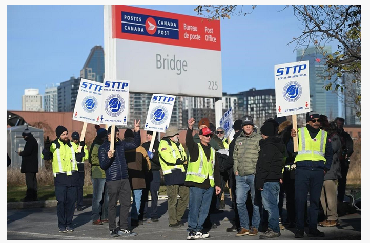 2025 Salary Negotiations;  50,000 Postal workers across Canada entered the fifth day of a labour strike