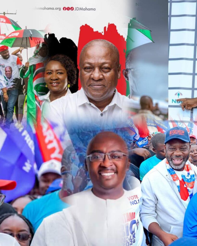 Accra Set to Witness Dual Political Fireworks as NDC and NPP Wrap Up Campaigns on December 5