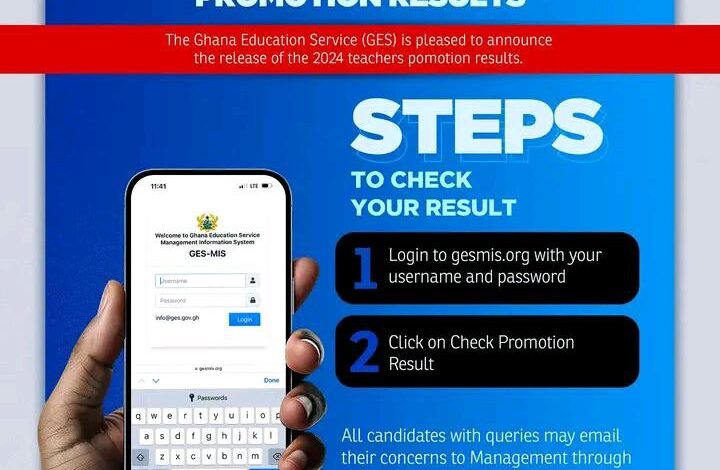 Release of 2024 GES Teaching Staff Promotion Result Check