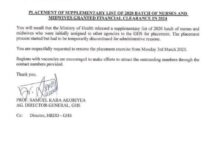 Financial Clearance Given to Ghana Health Service to continue Recruitment of Nurses and Midwives