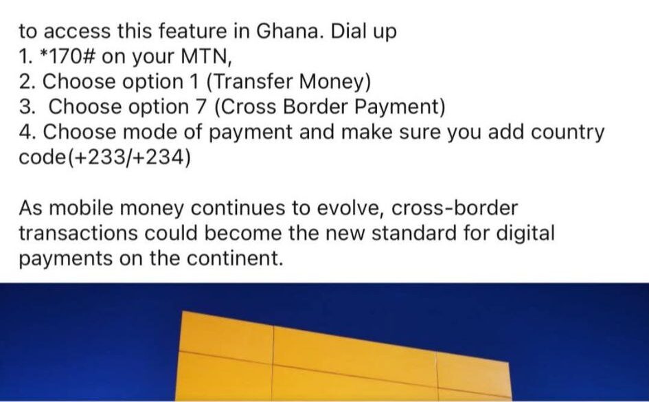 MTN Ghana & Nigeria Introduce Cross-Border Payments on MoMo 170